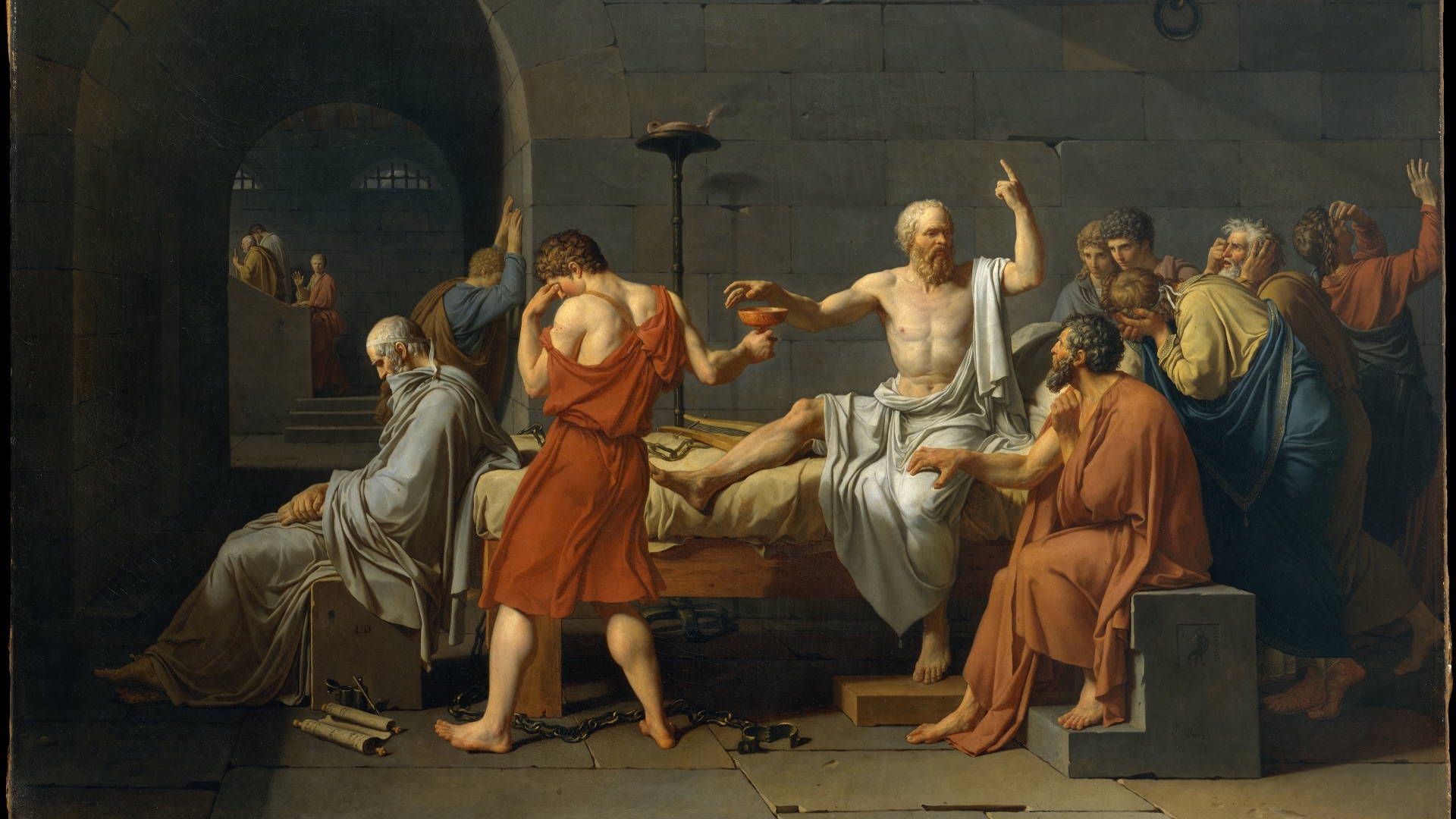 20. La Mort de Socrate, de Jacques-Louis David