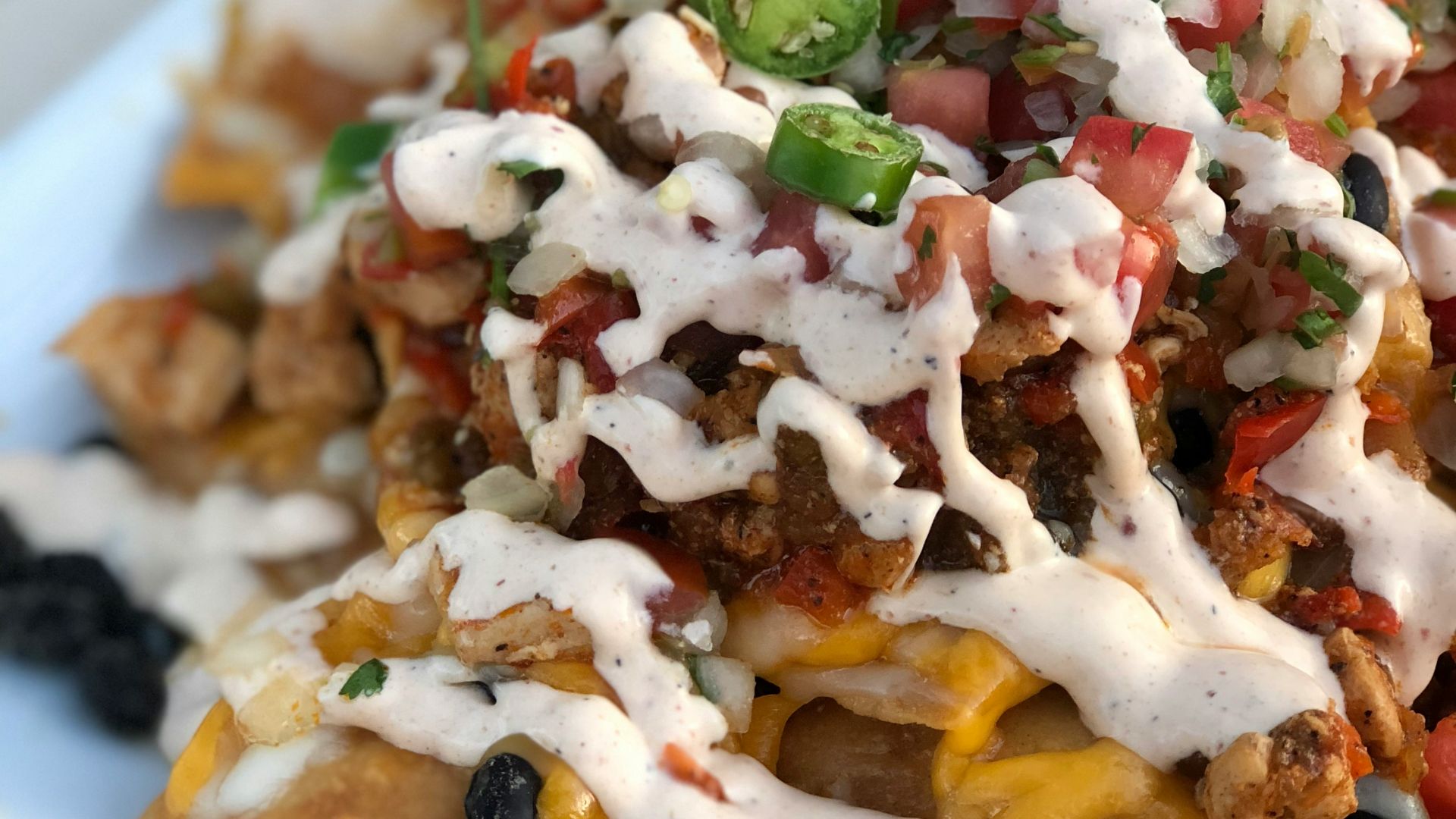 20. Nachos bien garnis
