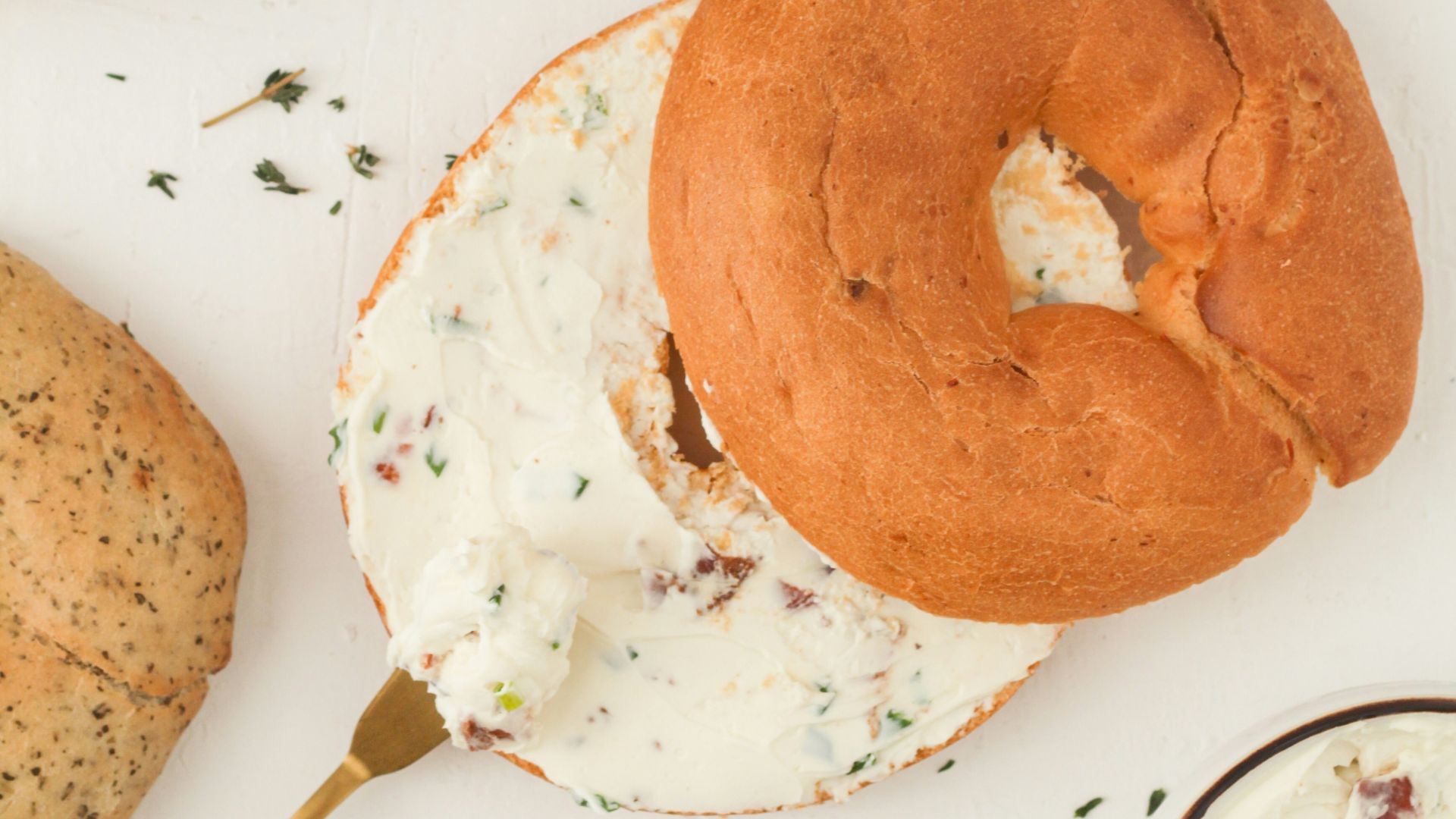 19. Bagels blancs au fromage frais