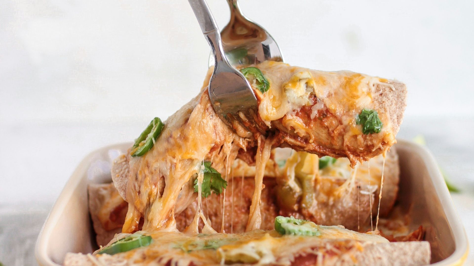 8. Enchiladas nappées de fromage