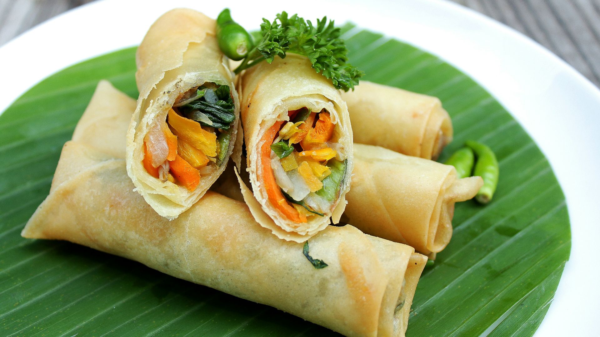 7. Rouleaux de printemps au poulet