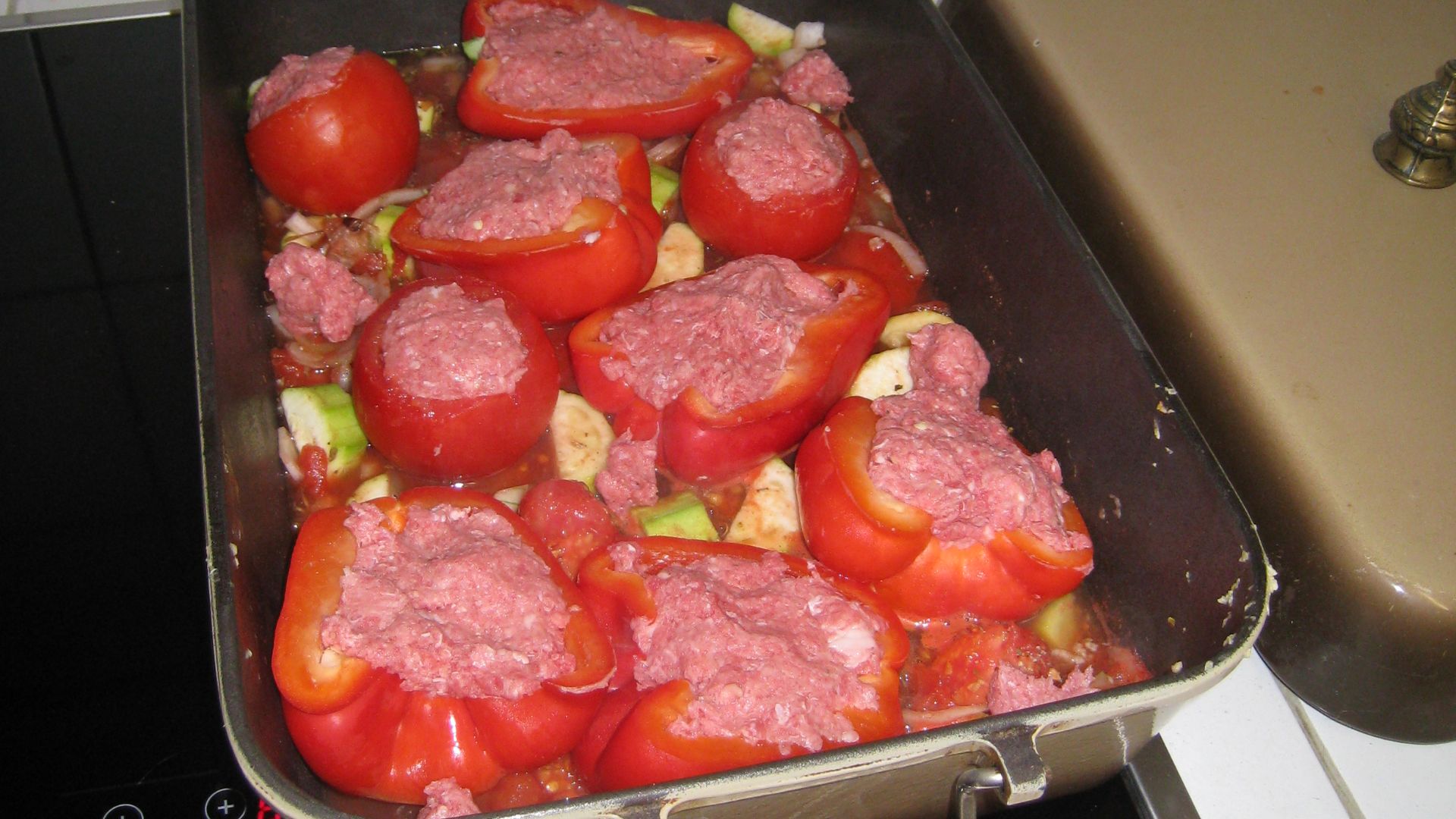 17. Gratin de poivrons farcis