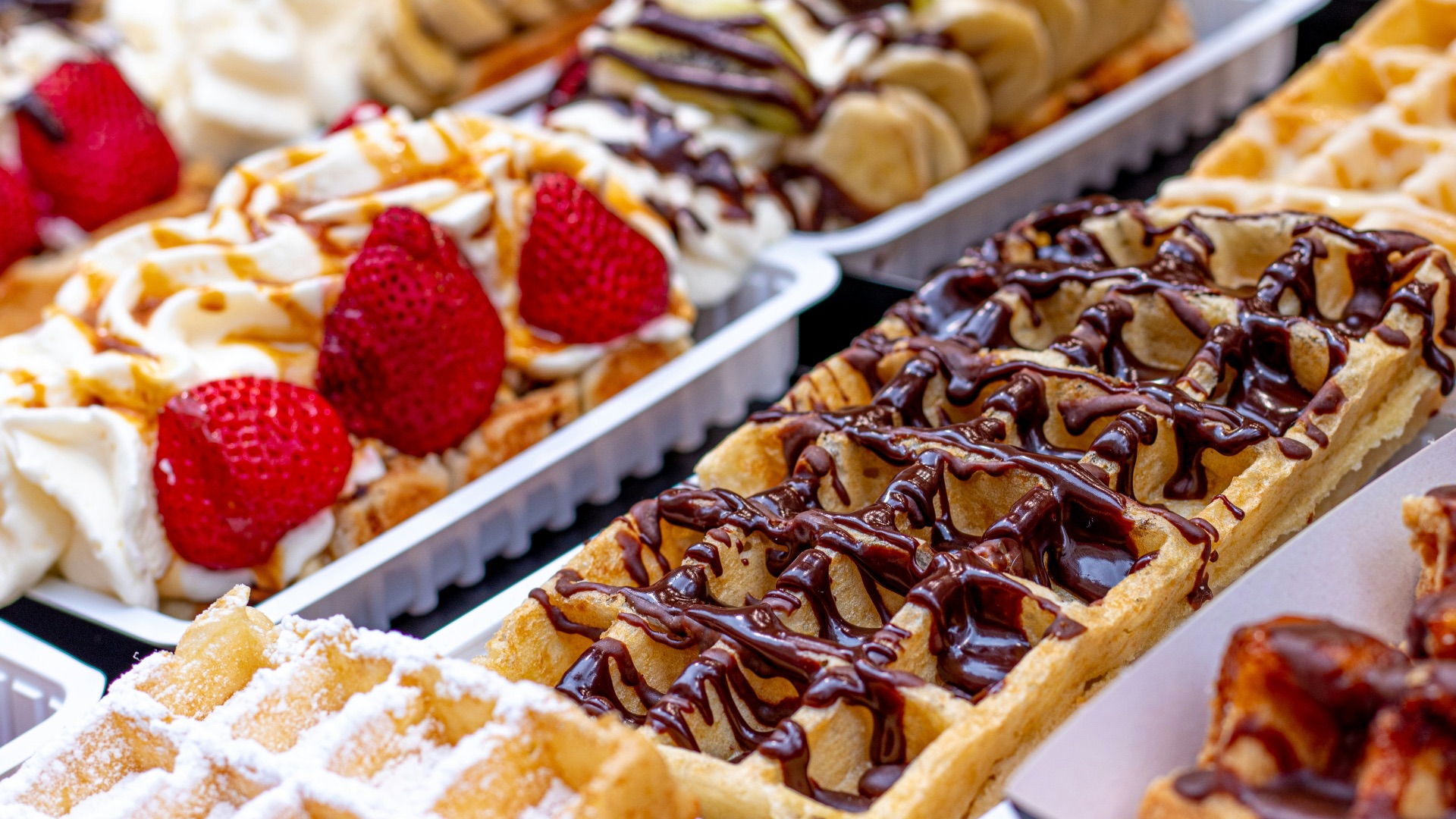 4. Gaufres belges avec garnitures