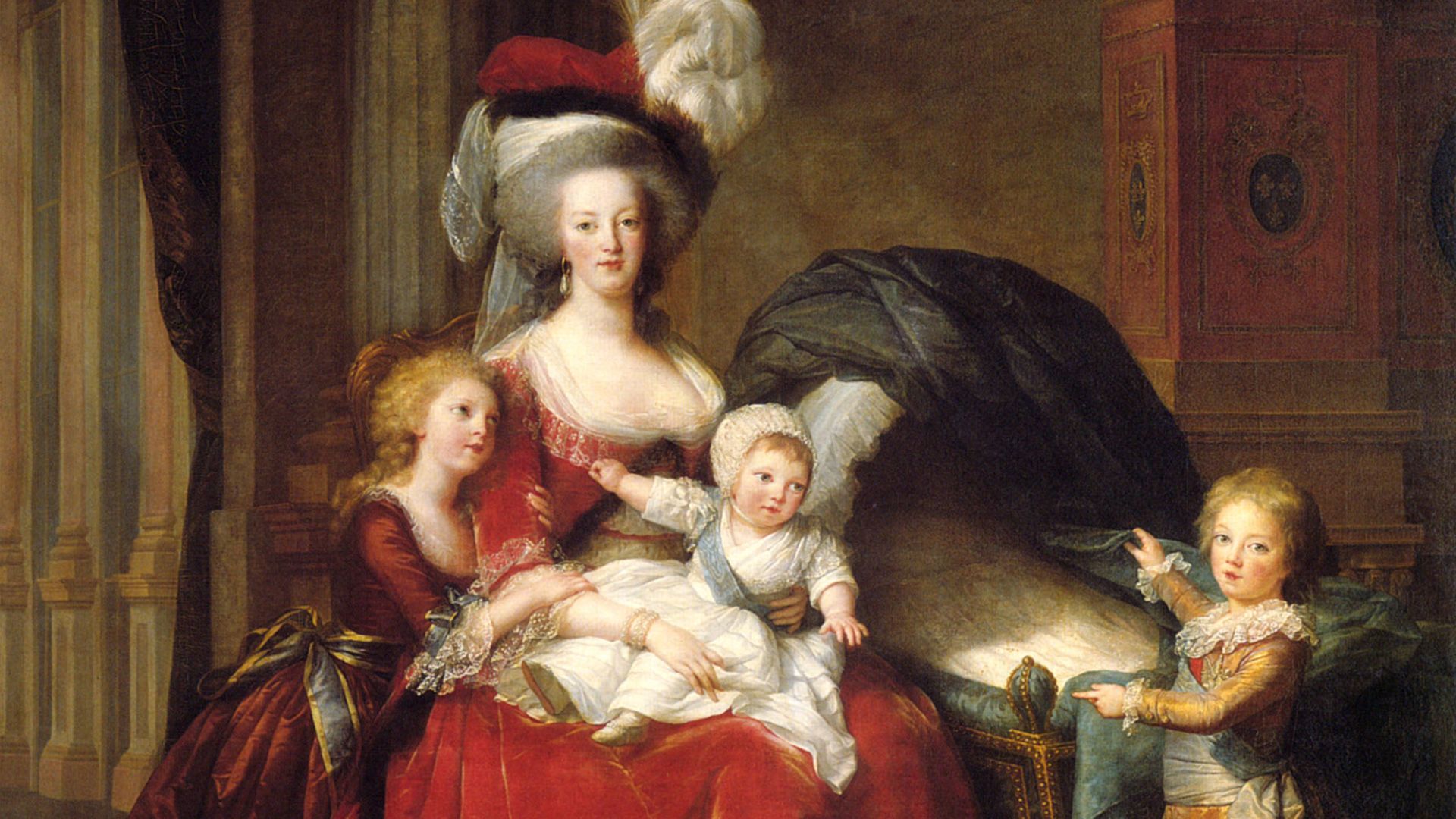 9. Marie-Antoinette et ses enfants, par Élisabeth Vigée Le Brun
