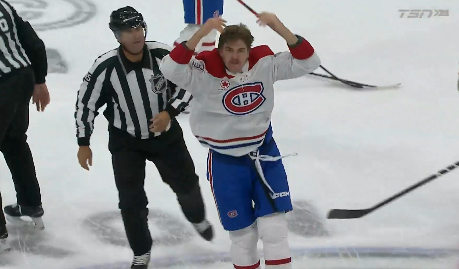 Florian Xhekaj isn’t likely to play in the NHL anytime soon