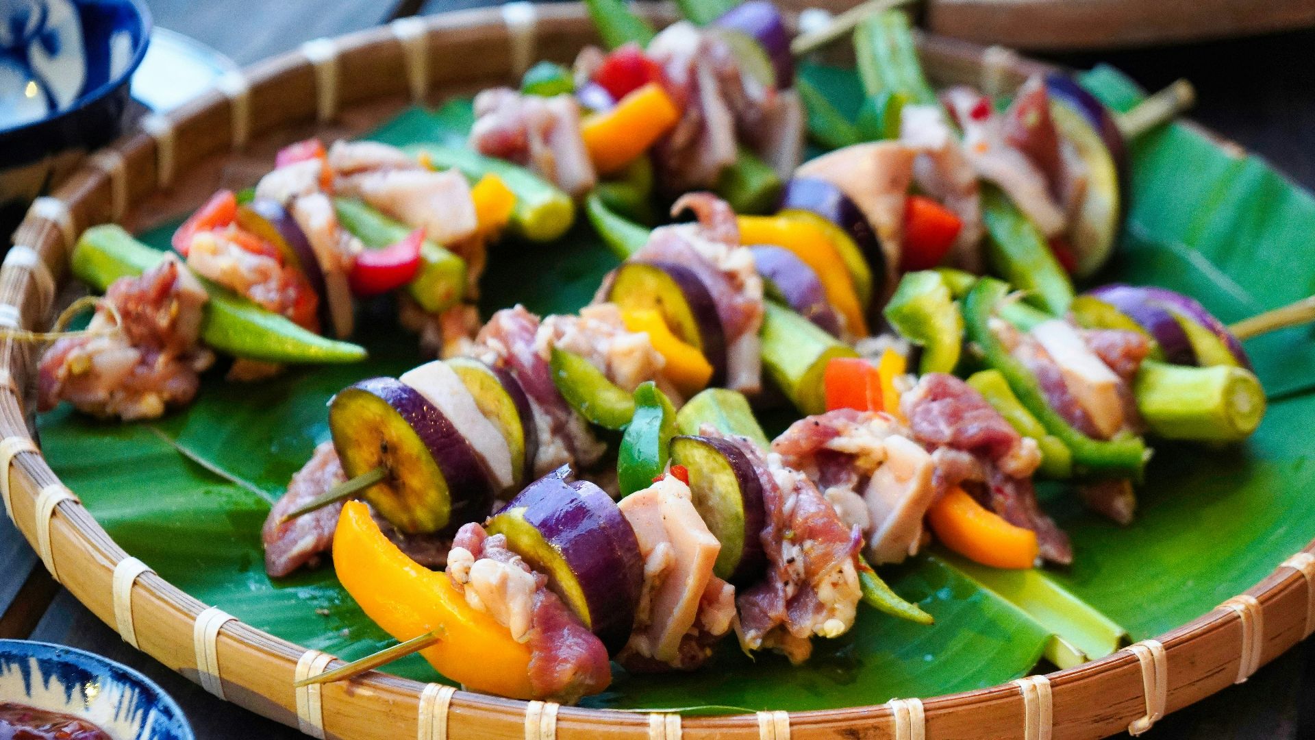 3. Brochettes de poulet aux poivrons