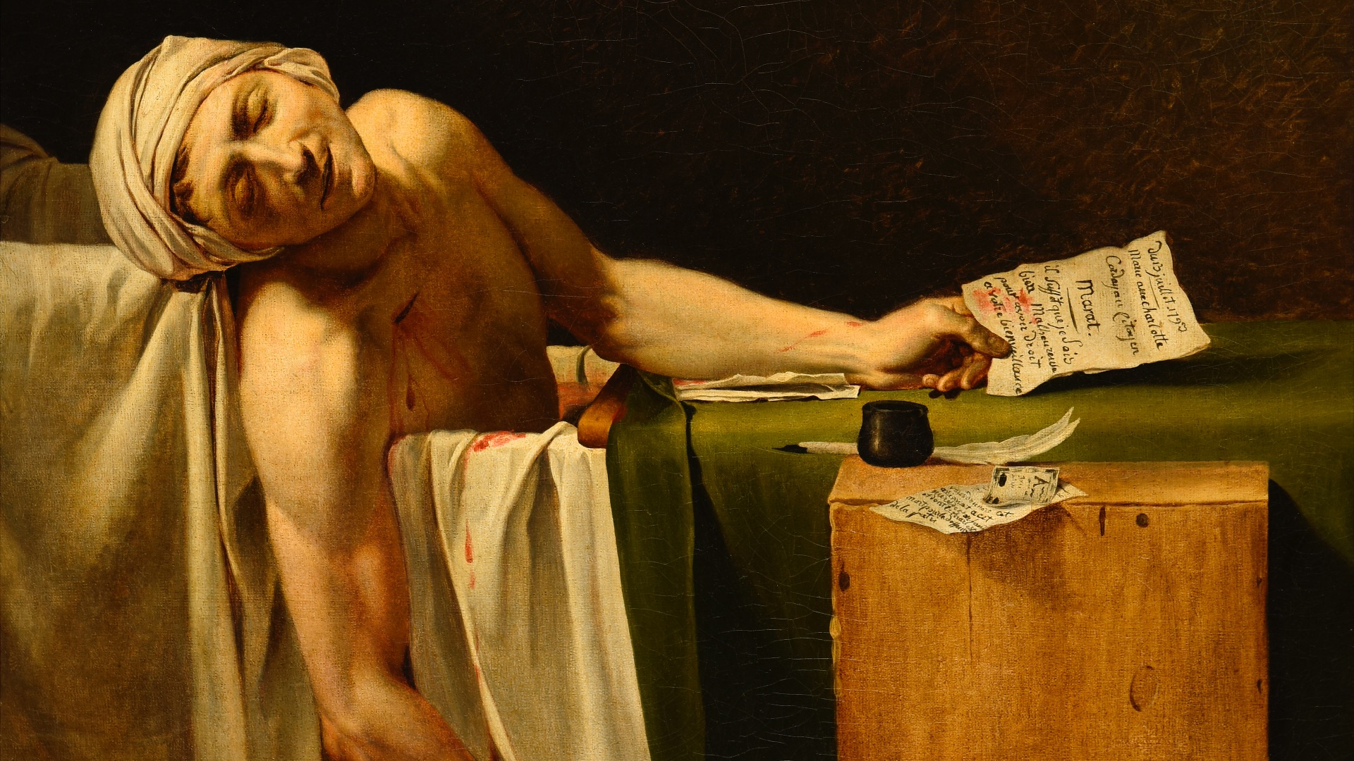 6. La Mort de Marat, de Jacques-Louis David