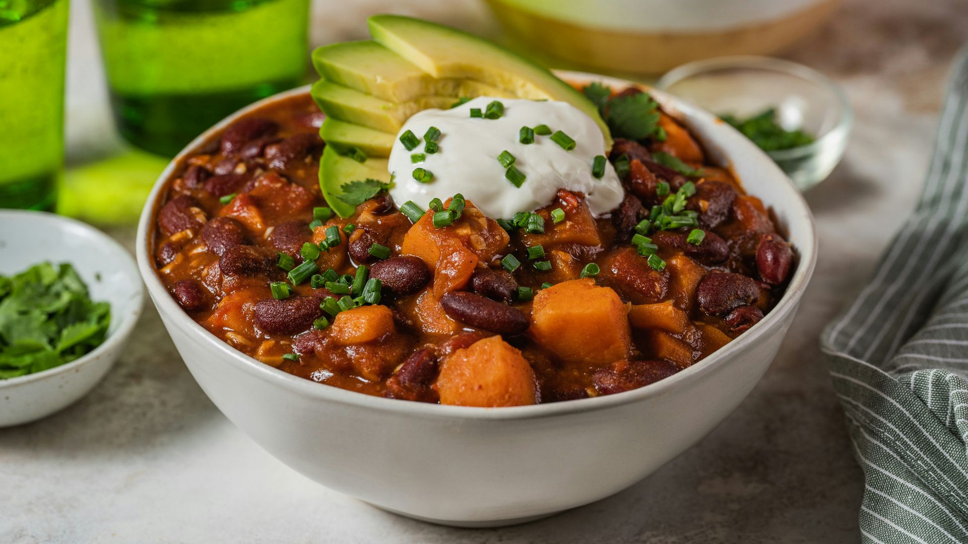 7. Chili aux patates douces et aux haricots noirs