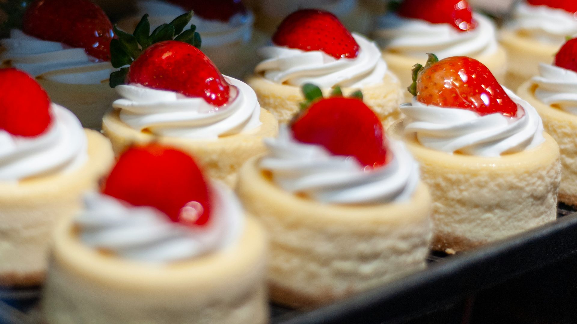 20. Mini-cheesecakes à la fraise