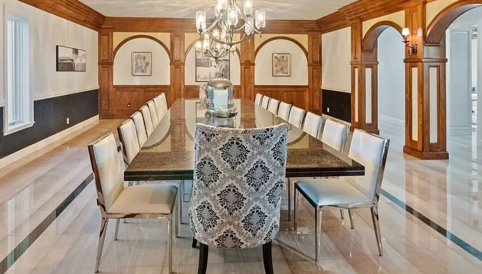 A dining room designed for entertaining