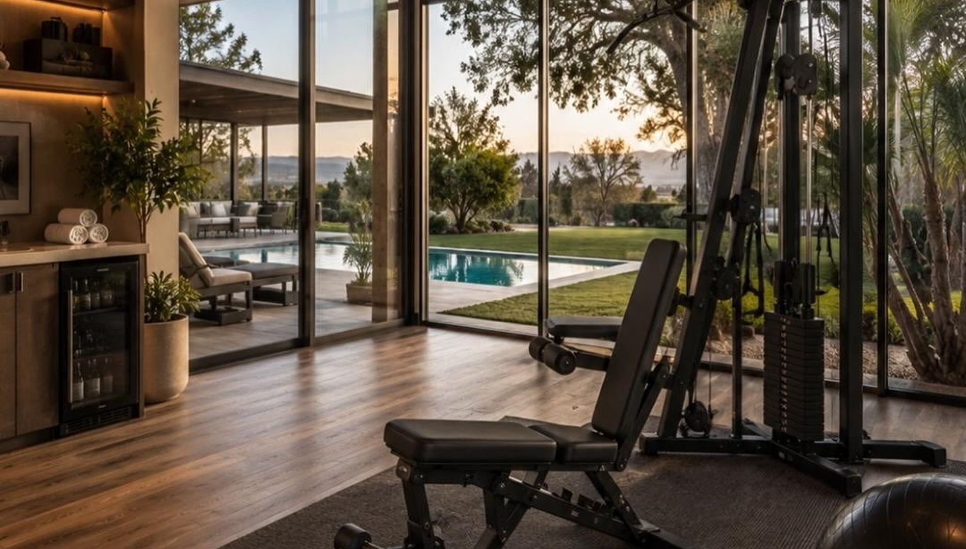A gym with a view