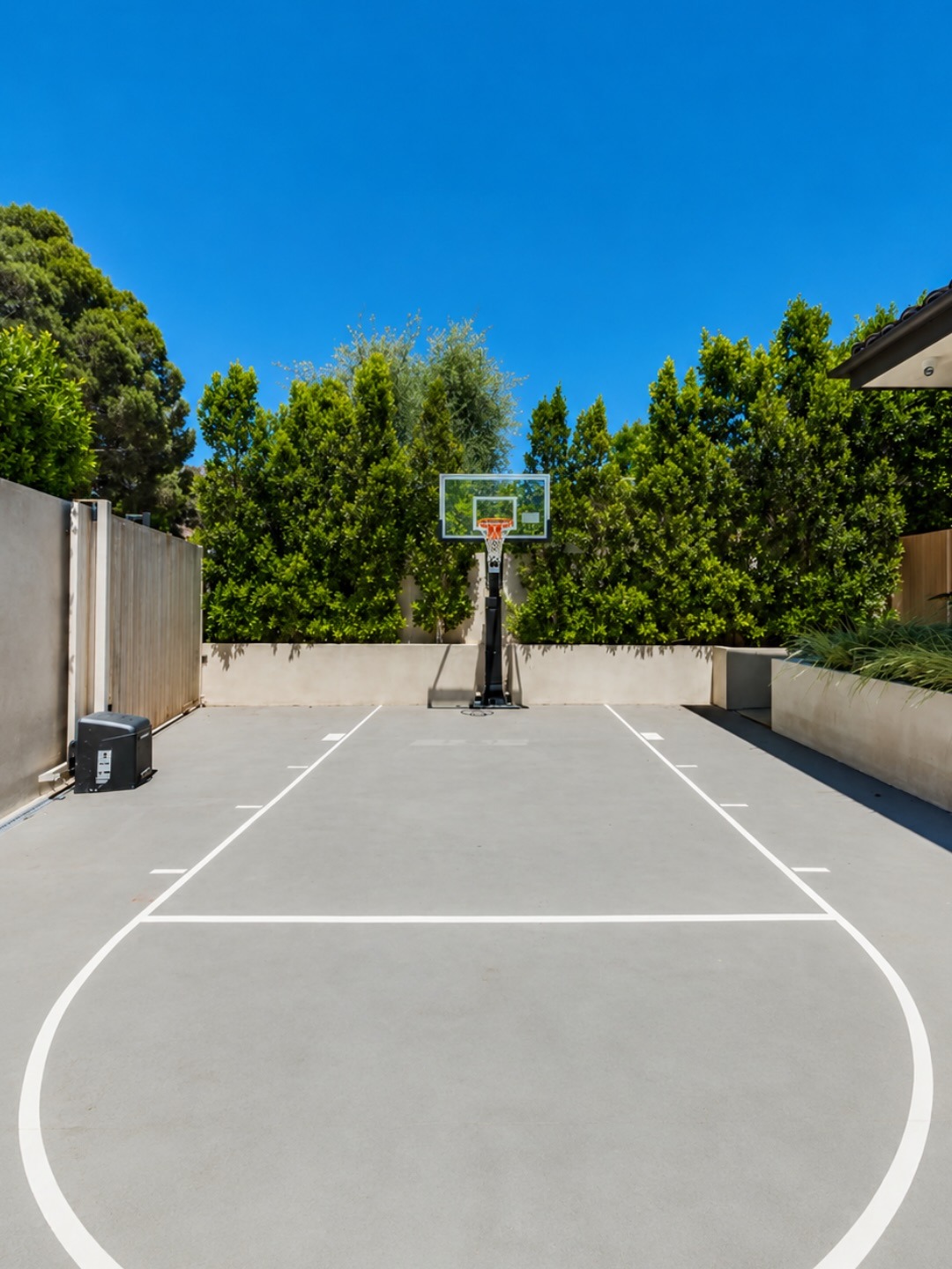 A private basketball court