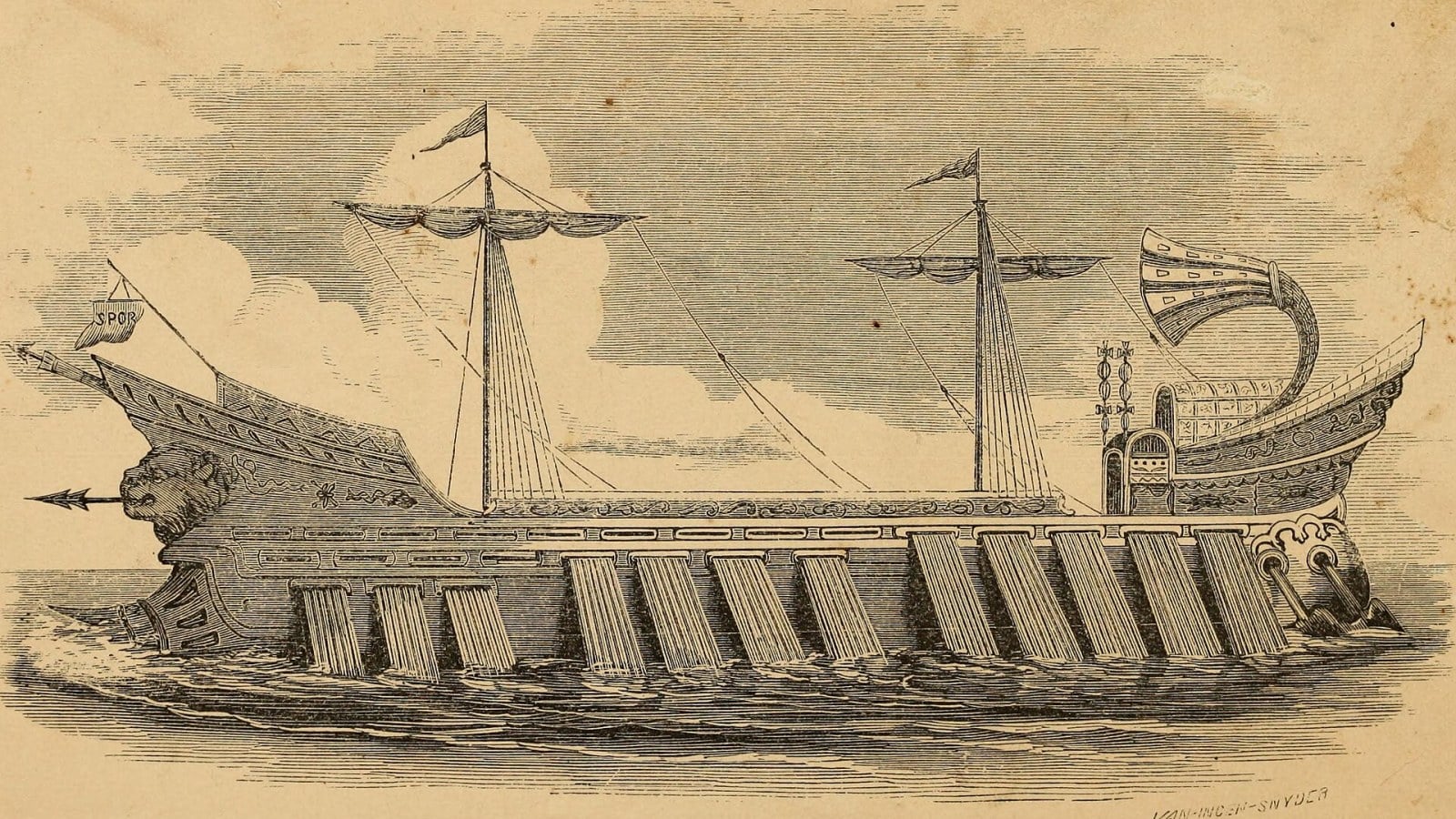 1. Ptolémée IV fit construire un immense bateau à des fins de prestige