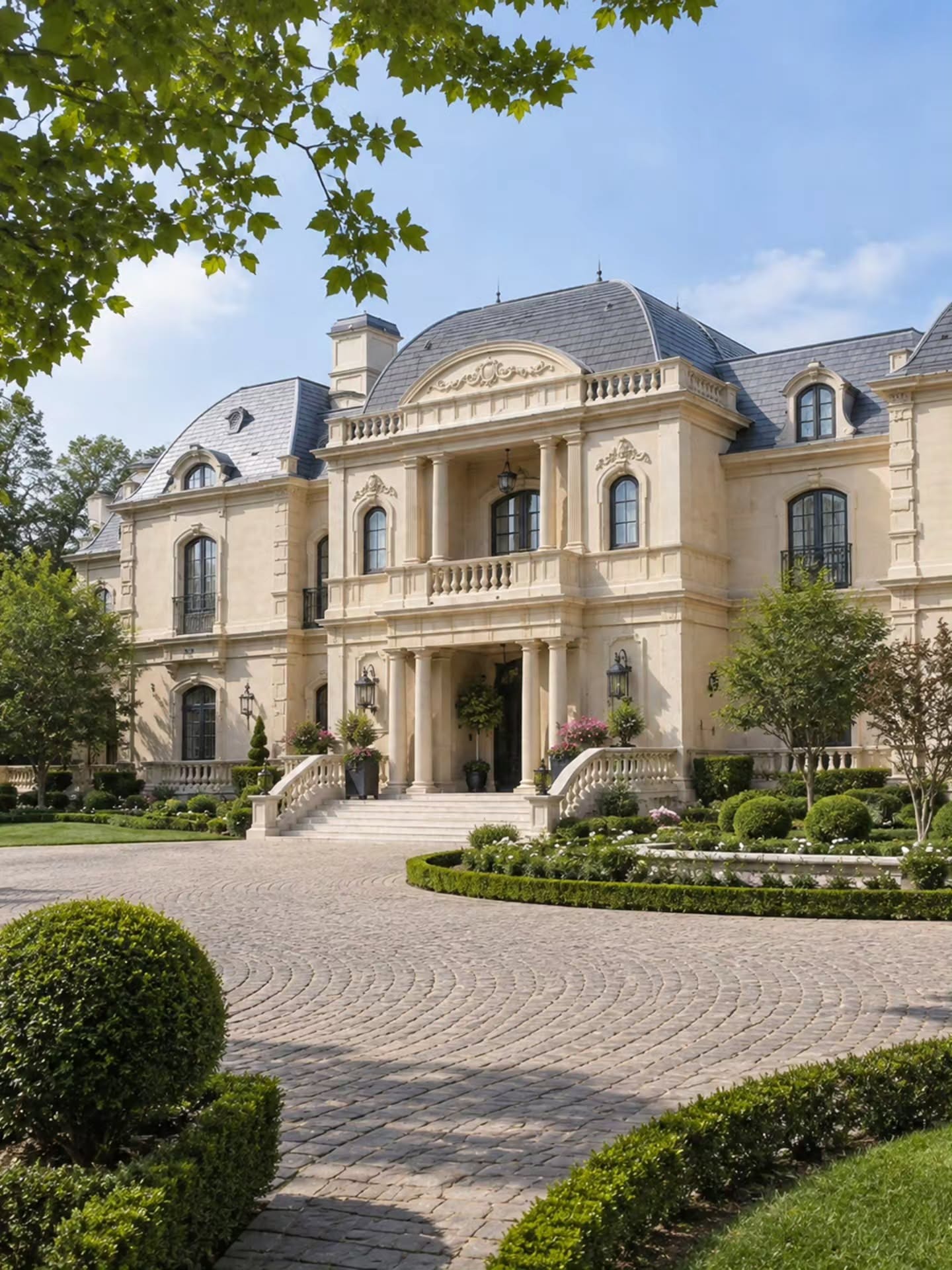 A facade reminiscent of a French castle