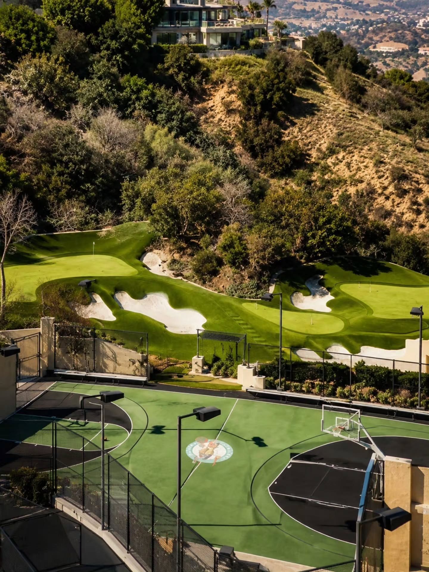 Golf and basketball at home