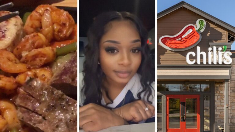 Une femme commande le «Fajita Trio Skillet» chez Chili’s. Puis elle examine la viande de plus près.