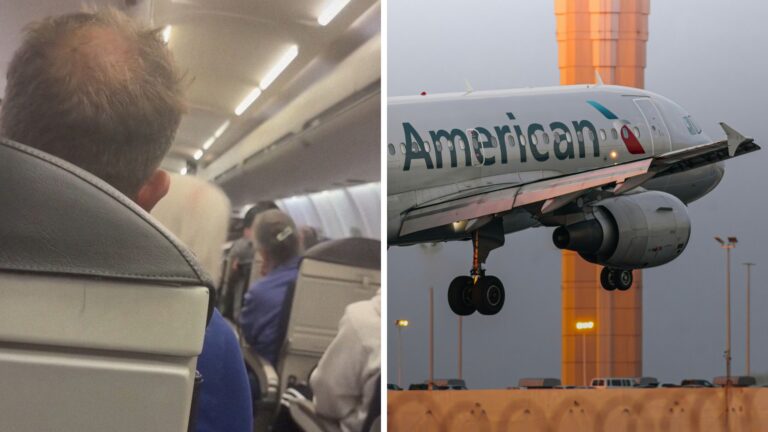 Un homme monte à bord d’un avion d’American Airlines à San Francisco pour un vol d’une heure. L’hôtesse de l’air fait alors une annonce.
