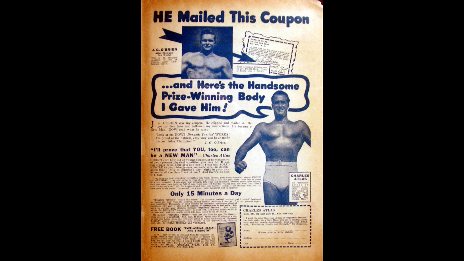1. Charles Atlas Sold Muscle Without A Single Weight