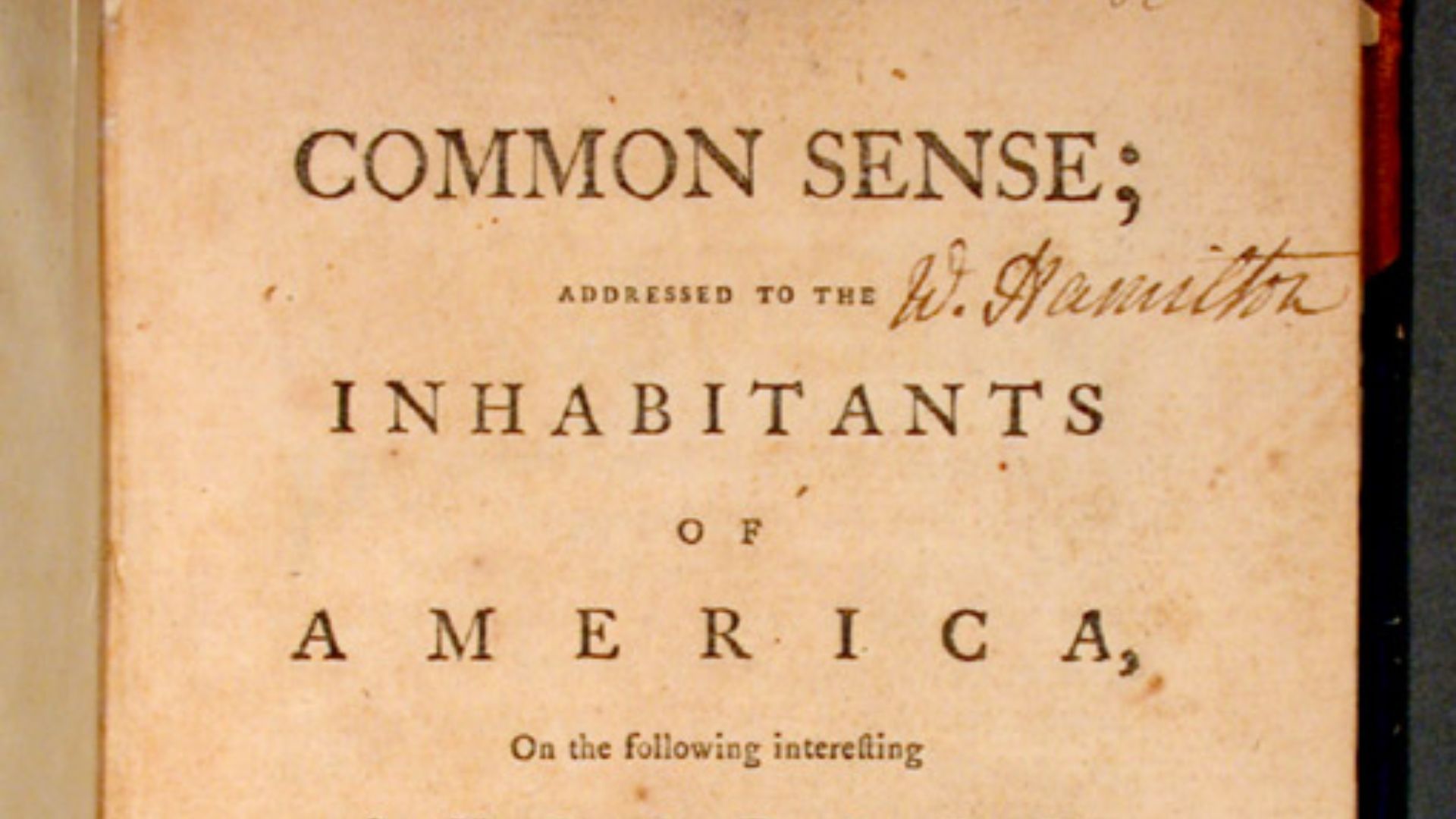 7. Le bon sens, de Thomas Paine
