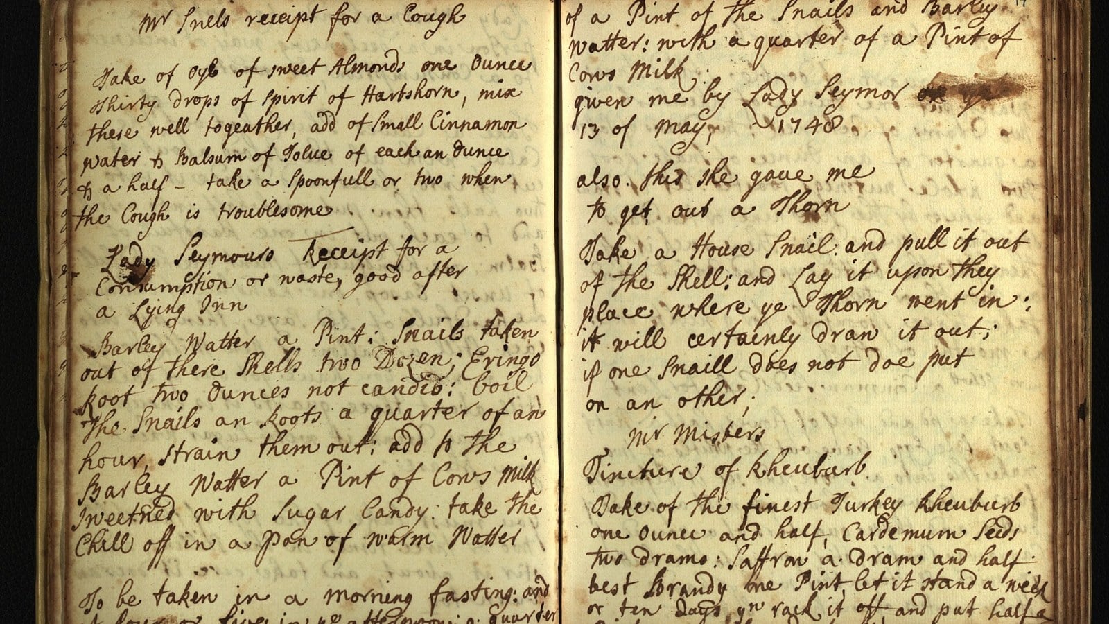 15. The Recipe Book That Also Tracked Births And Deaths