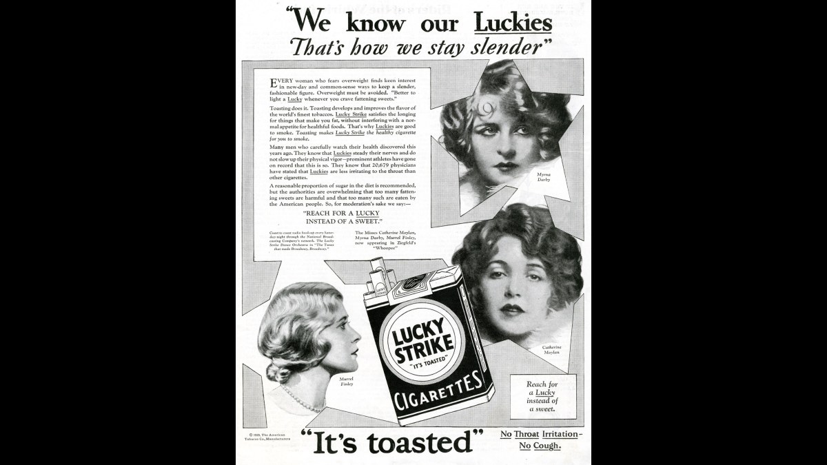 2. A Cigarette Company Told Women To Skip Dessert