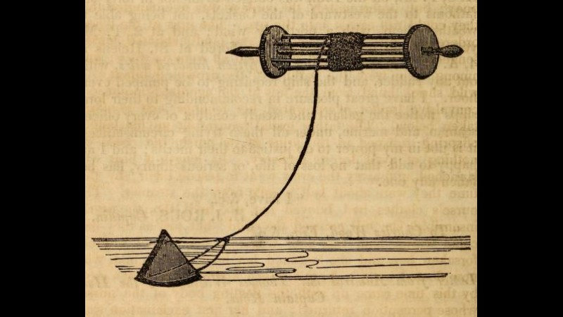 3. La vitesse d'un bateau se mesure à l'aide d'une planche en bois et d'une corde