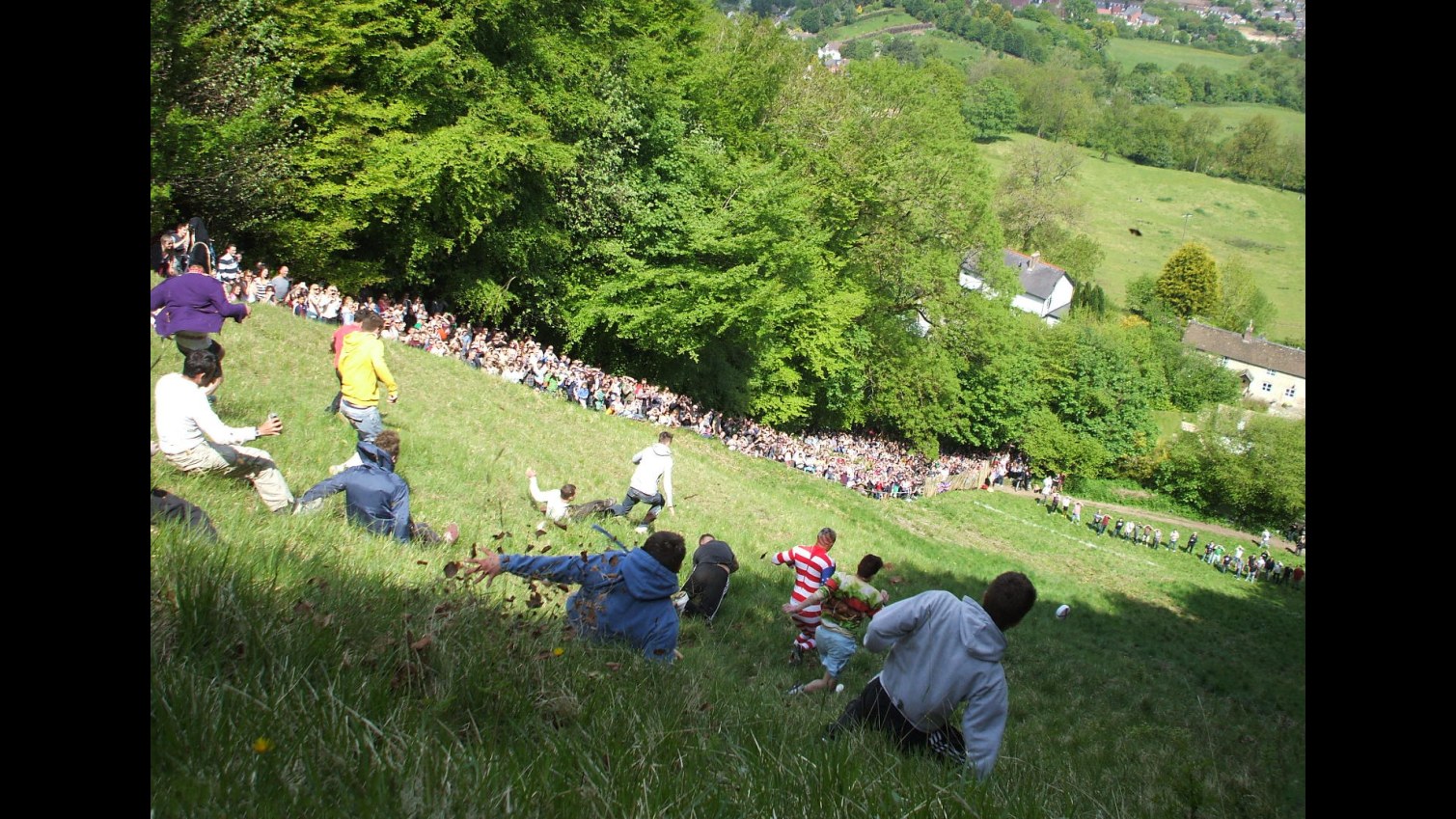 14. This English Village Chases A Wheel Of Cheese Downhill