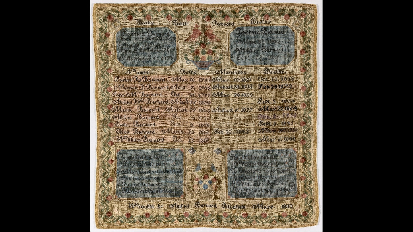 12. A Schoolgirl's Needlework Doubled As The Family Tree