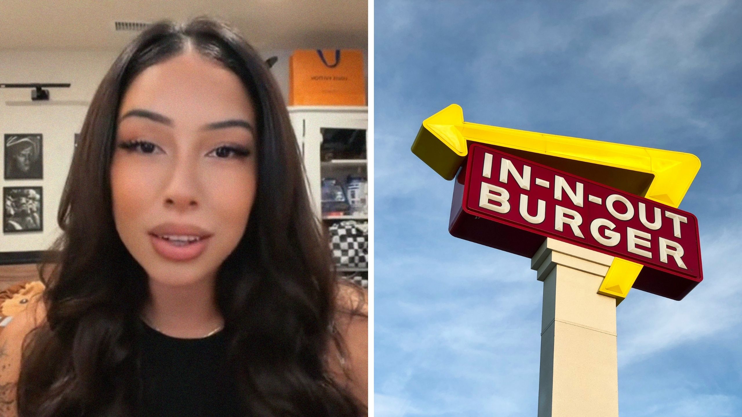 Level 1 associate works at Los Angeles In-N-Out. A store manager shows her the spot with no cameras. Then he rubs her shoulders