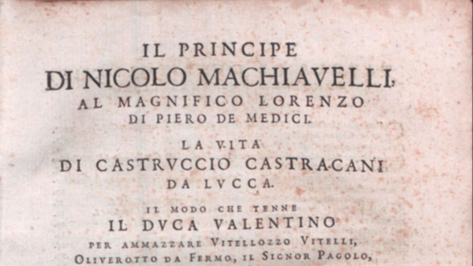 1. Le Prince, de Niccolò Machiavel