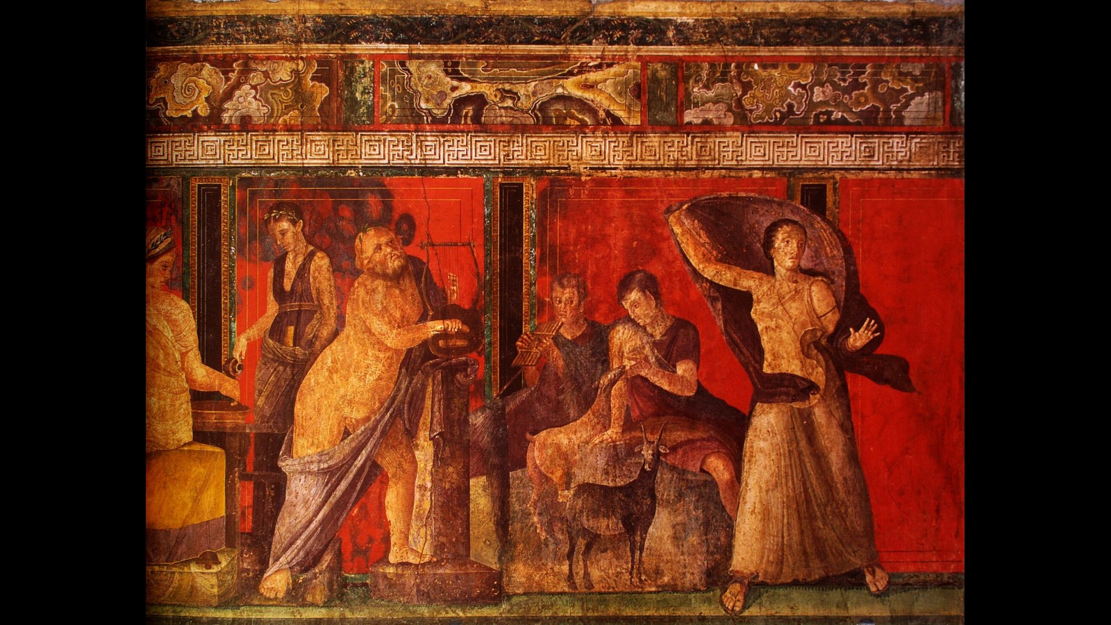 3. Le Vésuve a enseveli la Villa des Mystères de Pompéi sous une couche de rouge vif