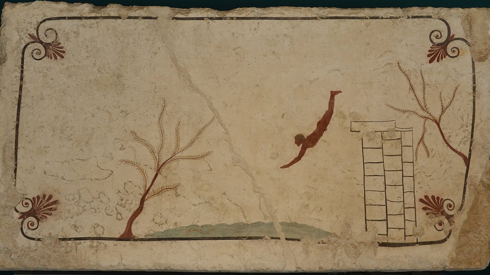 18. La tombe du plongeur abrite la seule fresque antique intacte du monde grec