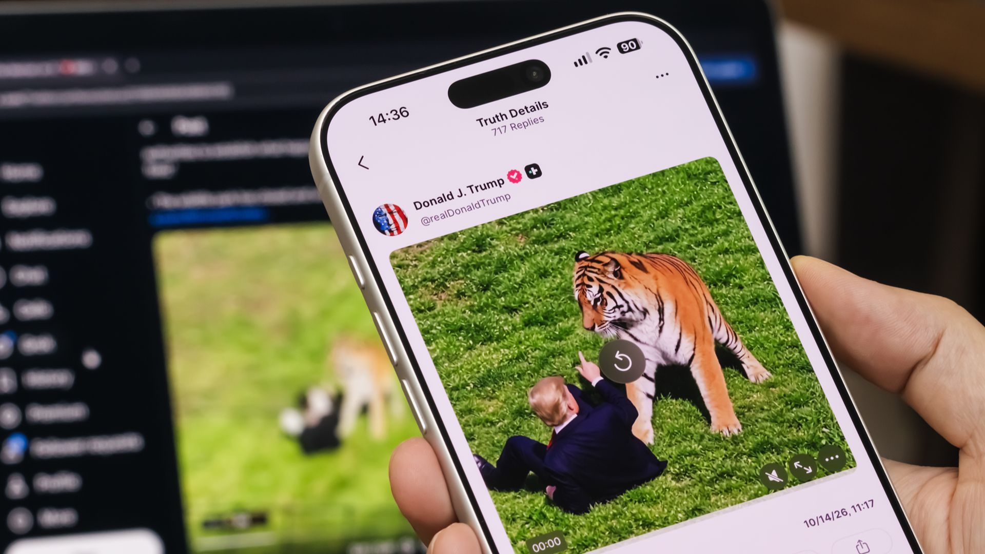 Trump Shares Fatal Tiger Attack and AI Animal Videos