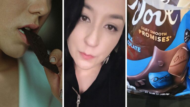 Woman’s Dove chocolate tastes waxy. So she flips the label—and reads something that ruins her favorite snack forever: ‘Lindt is still good’