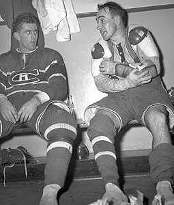 Maurice Richard et Toe Blake, du Canadien de Montr&eacute;al