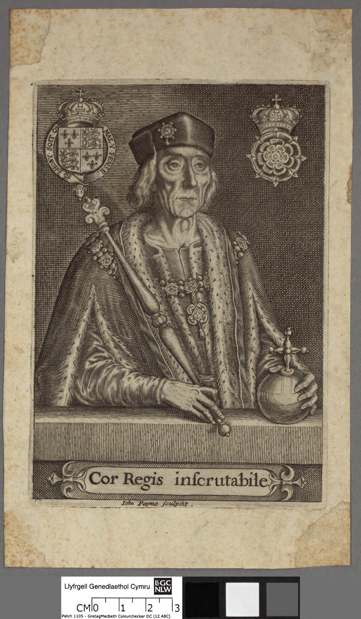 Portrait grav&eacute; du roi Henri VII d'Angleterre