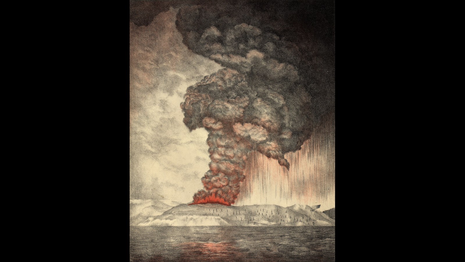 10. Krakatoa's Ash Painted Skies Blood-Red Oceans Away