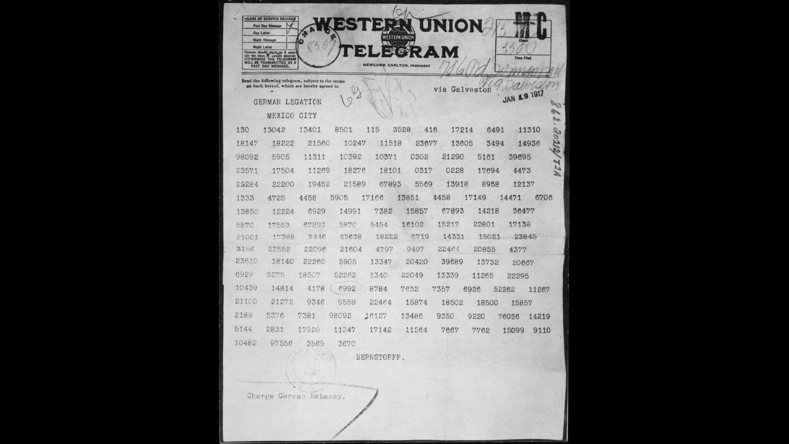 9. Un télégramme intercepté a poussé Wilson à entrer en guerre