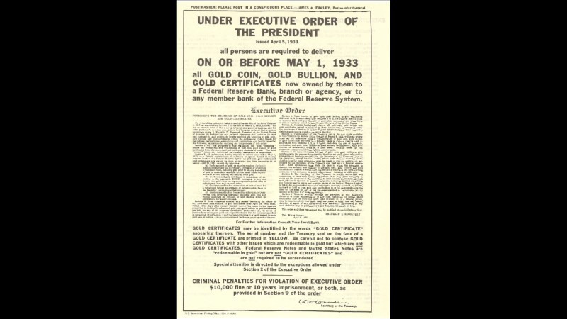 1. Federal Law Banned Ordinary Americans From Investing In Gold