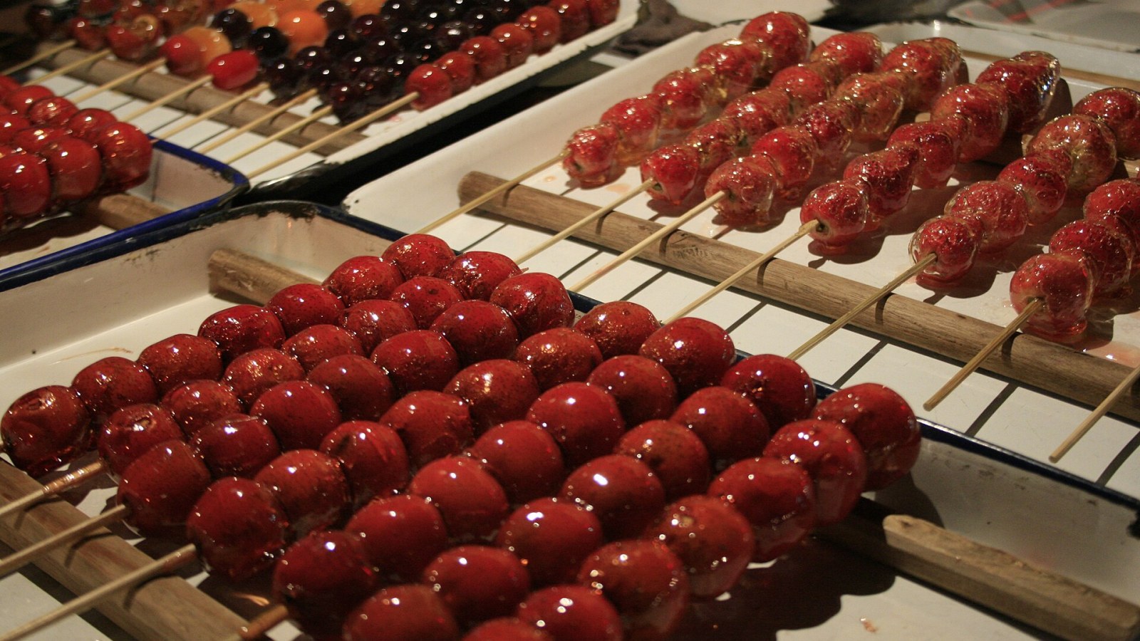 11. Candied Hawthorn Skewers Preserved Fruit Through Freezing Winters