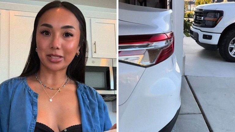 Woman parks too close to her garage door. So her husband closes it anyway and sends her a video of it scraping her bumper: ‘Girl. Run’