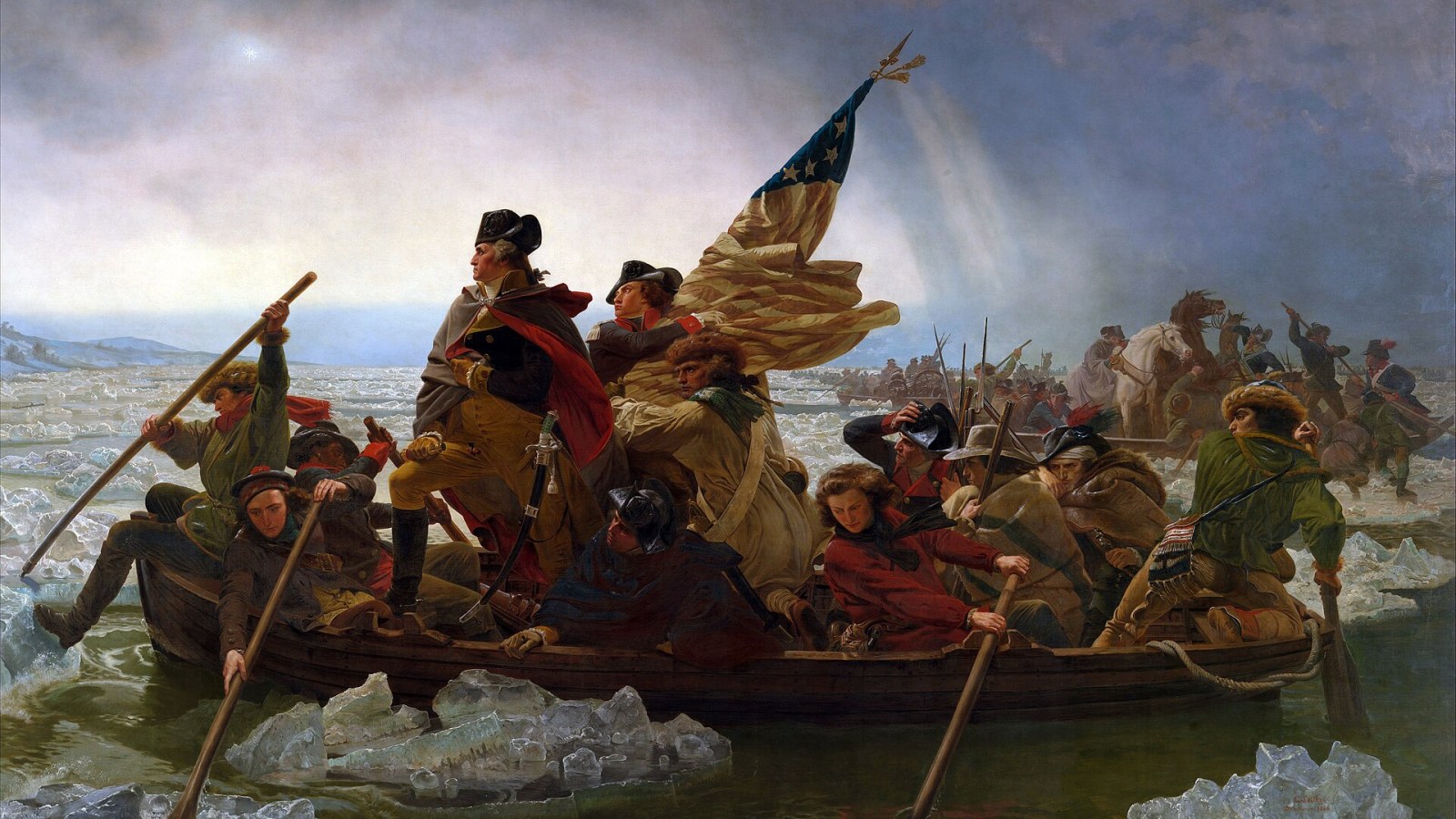 3. Washington n'est jamais monté dans la barque pour traverser le Delaware
