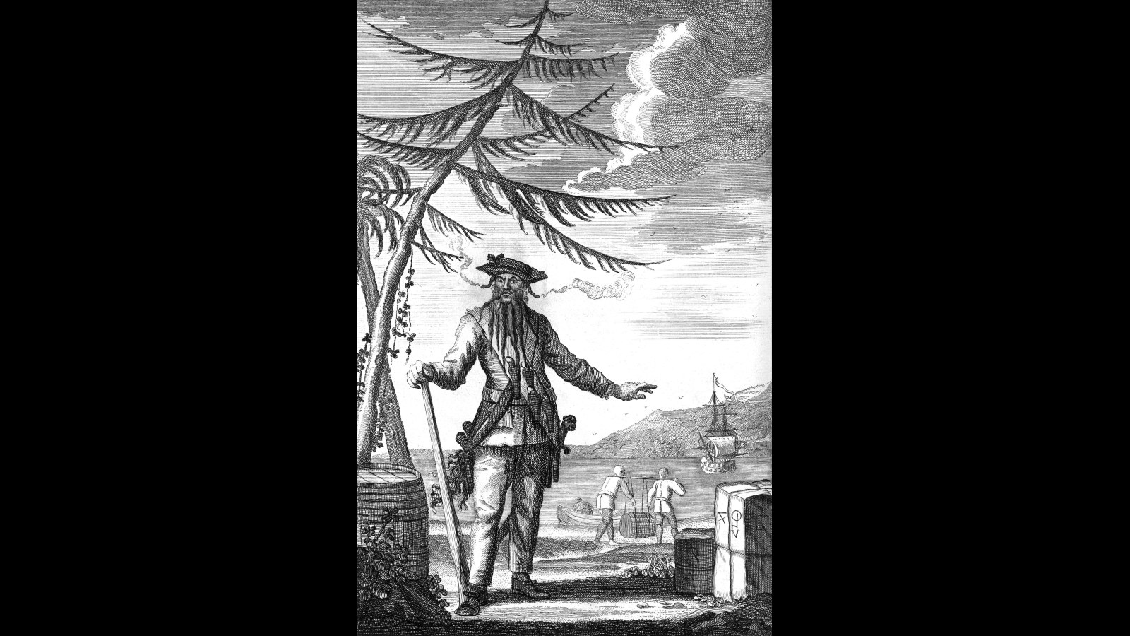 1. Le célèbre drapeau de Barbe Noire est en réalité un dessin datant du XXe siècle