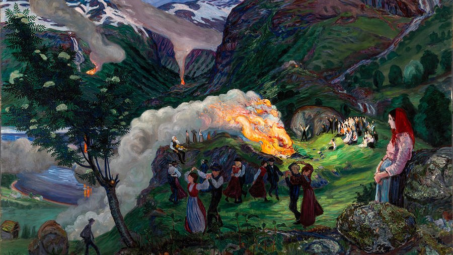 19. Les feux de la Saint-Jean ont repoussé l'obscurité lors du jour le plus long de l'année