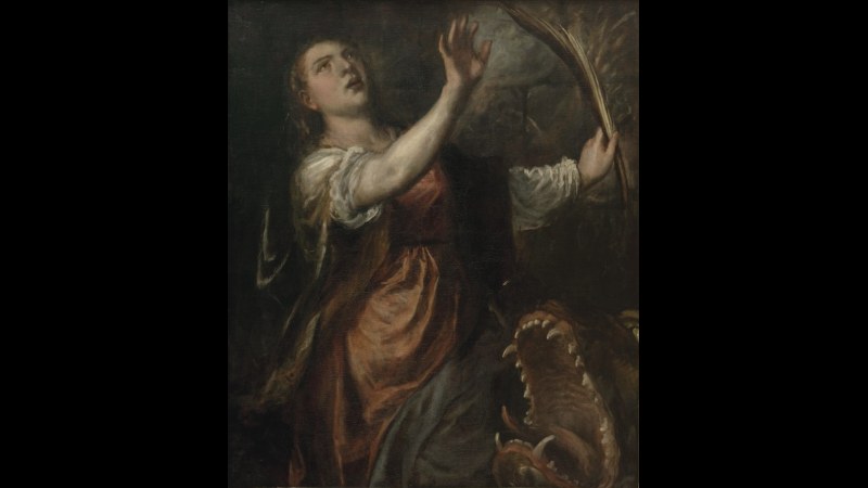 3. Sainte Marguerite d'Antioche sortit du ventre d'un dragon
