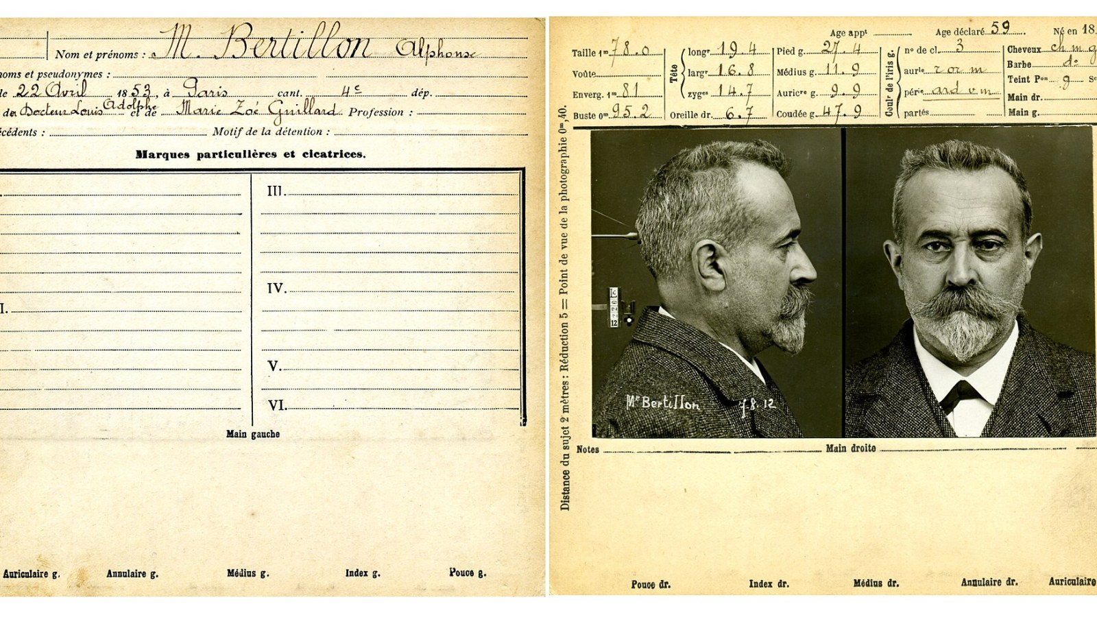 9. Alphonse Bertillon a pris les mesures des corps pour retrouver les récidivistes