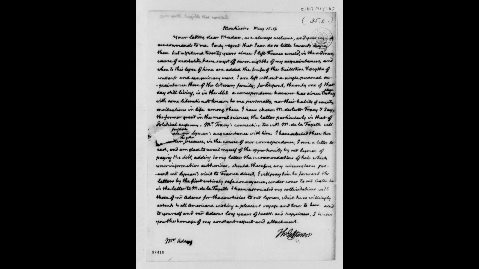 7. Thomas Jefferson et Abigail Adams écrivaient en code secret