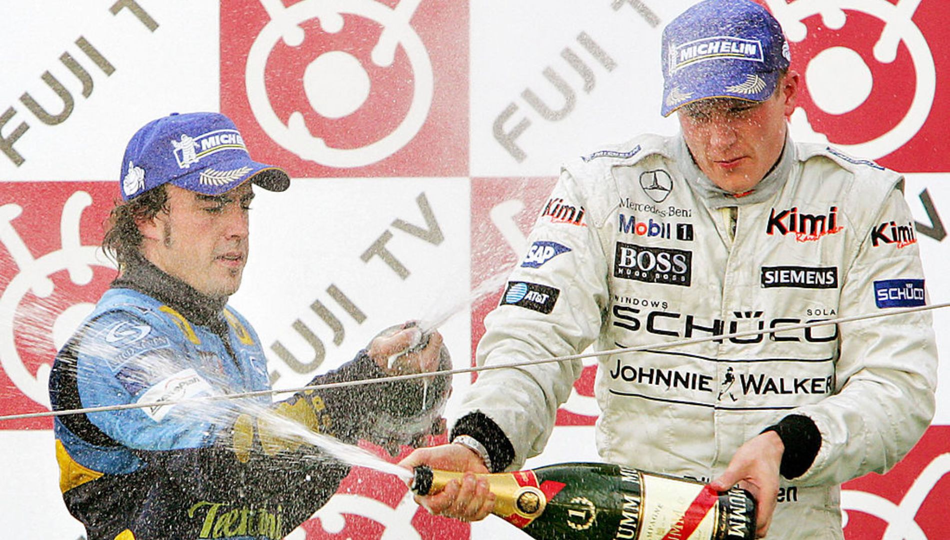 5. Grand Prix du Japon 2005 (Suzuka) : le dépassement de Räikkönen dans le dernier tour