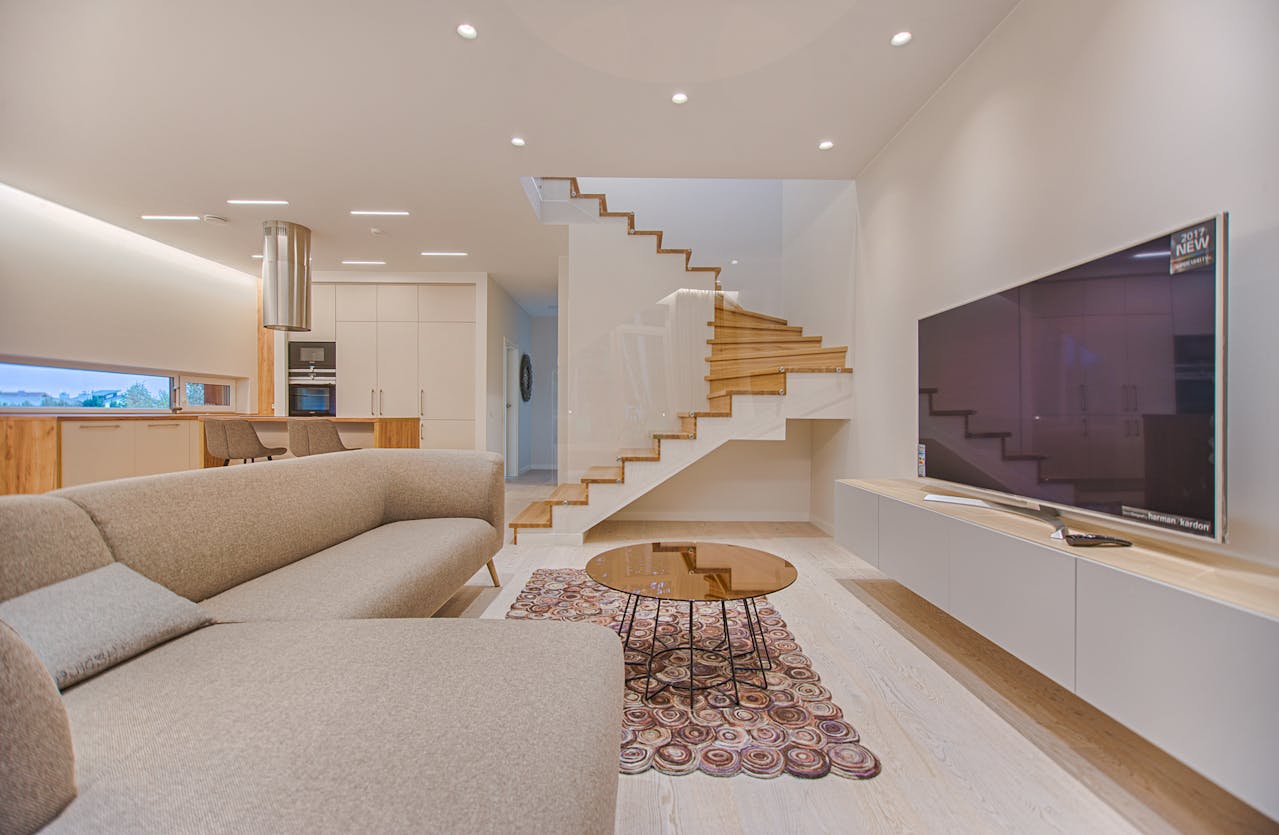 Wall-mounted TV stand