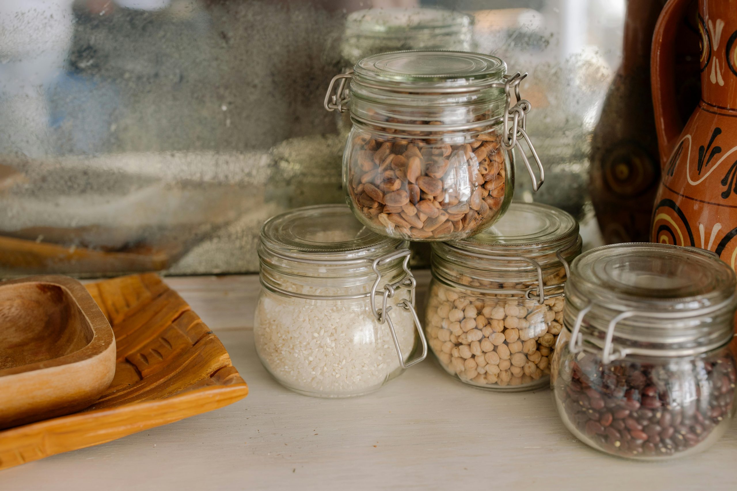 Glass jars